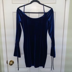 Dance & Marvel Velvet Blue Dress